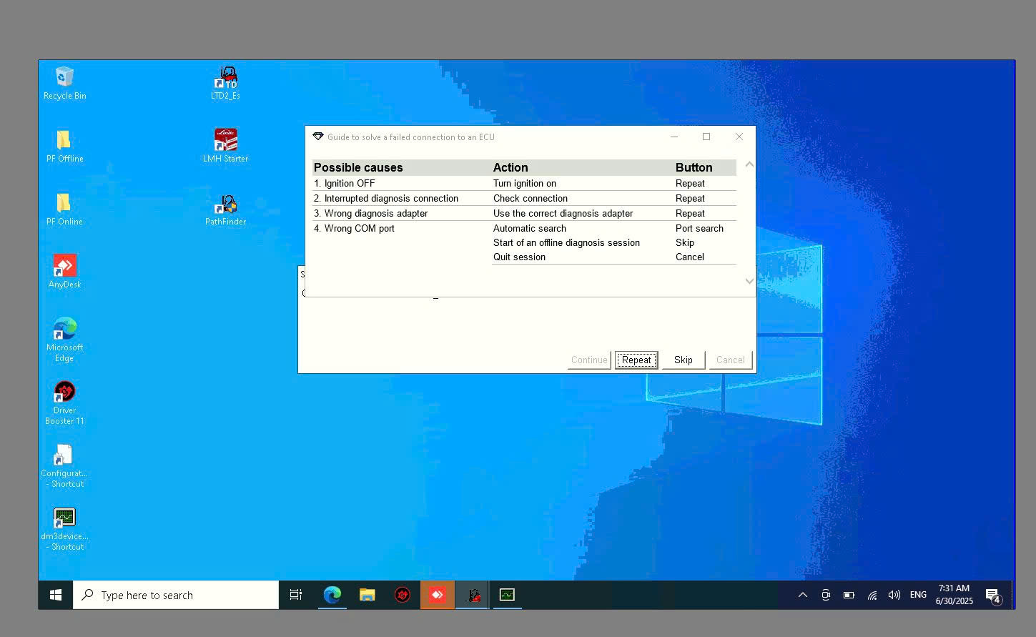 HOW TO FIX LINDE PATHFINDER COMMUNICATION ERROR 15