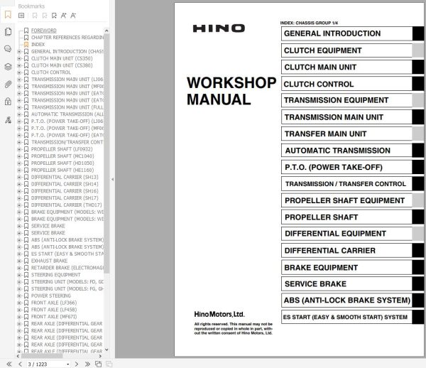 Hino Truck FD1J GD1J FG1J FL1J FM1J Workshop Manual (1)