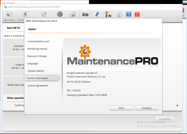 Hitachi MPDr ISUZU Edition Ver 3.39.0.0 Remote Installation 2