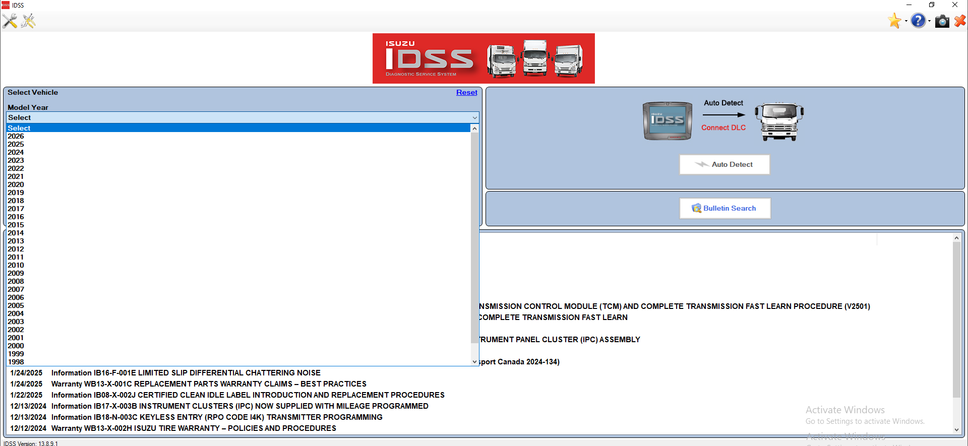 Isuzu G IDSS 07.2025 and IDSS 06.2025 Diagnostic Service System 1