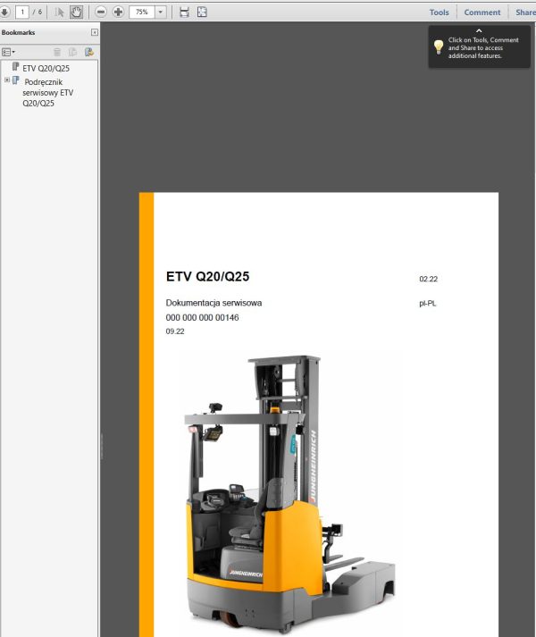 JUNGHEINRICH JETI ForkLift SH v4.37 PL 06.2023 Service Information 4