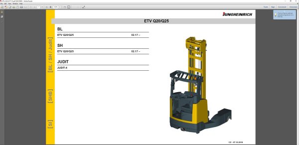 JUNGHEINRICH JETI SH v4.37.16 CZ14 04.2025 Service Information 3