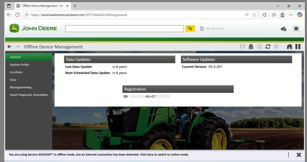 John Deere SA 5.3.267 Application REMOTE INSTALLATION 1cd496521d7196dce