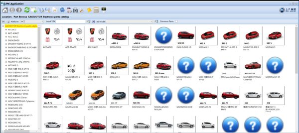SAIC EPC 07.2025 Roewe MG Electronic Parts Catalog 1