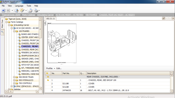 Tigercat EPC 06.2025 Parts Catalog Service Operator Manuals VMWARE 4