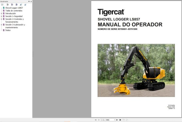 Tigercat Heavy Equipment Operators Service Manual Update 2025 (3)