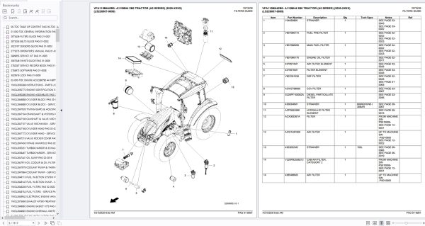 Valtra Tractor A115MH4 2B0 A5 SERIES (2020 XXXX) (LS226007 9999) Parts Catalog (1)