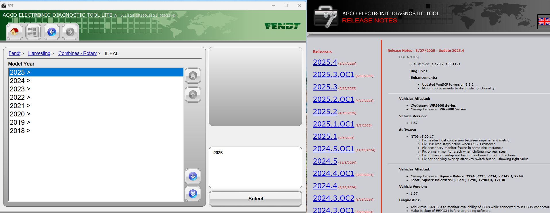 AGCO EDT 09.2025 Electronic Diagnostic Program 1