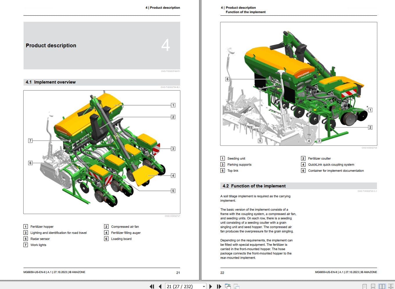 Amazone Airplanter 3000 A 3000 ACC 3000 AFCC Operating Manual MG6659 US EN II (2)