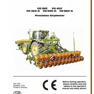 Amazone Airplanter ED302 ED452 ED452 K EDG02 K ED902 K Operating Manual MG1239 (1)