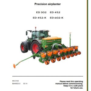 Amazone Airplanter ED302 ED452 K ED452 ED602 K Operating Manual MG5104 (1)