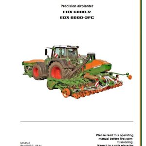 Amazone Airplanter EDX6000 2 EDX6000 2FC Operating Manual MG4340 (1)