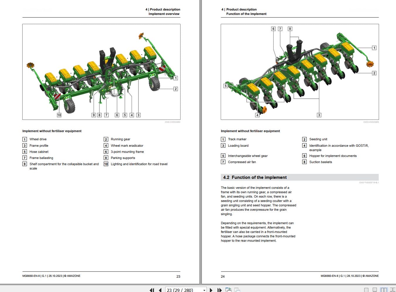 Amazone Airplanter Precea 3000 4500 6000 Operating Manual MG6660 EN II (2)