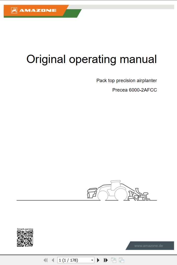 Amazone Airplanter Precea 6000 2AFCC Operating Manual MG7580 EN II (1)