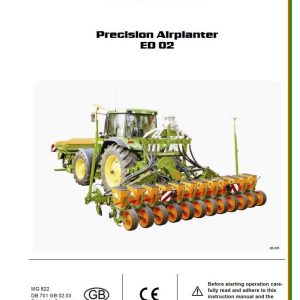 Amazone Airplanter Precea ED02 Instructions Manual MG822 (1)