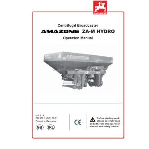 Amazone Centrifugal Broadcaster ZA M Hydro Operating Manual MG618 (1)