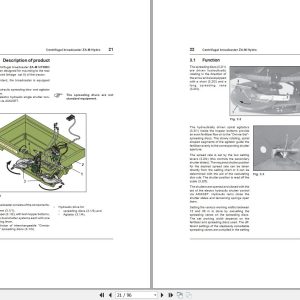 Amazone Centrifugal Broadcaster Za M Hydro Operating Manual Mg618 (2)