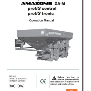 Amazone Centrifugal Broadcaster ZA M Profis Operating Manual MG615 (1)