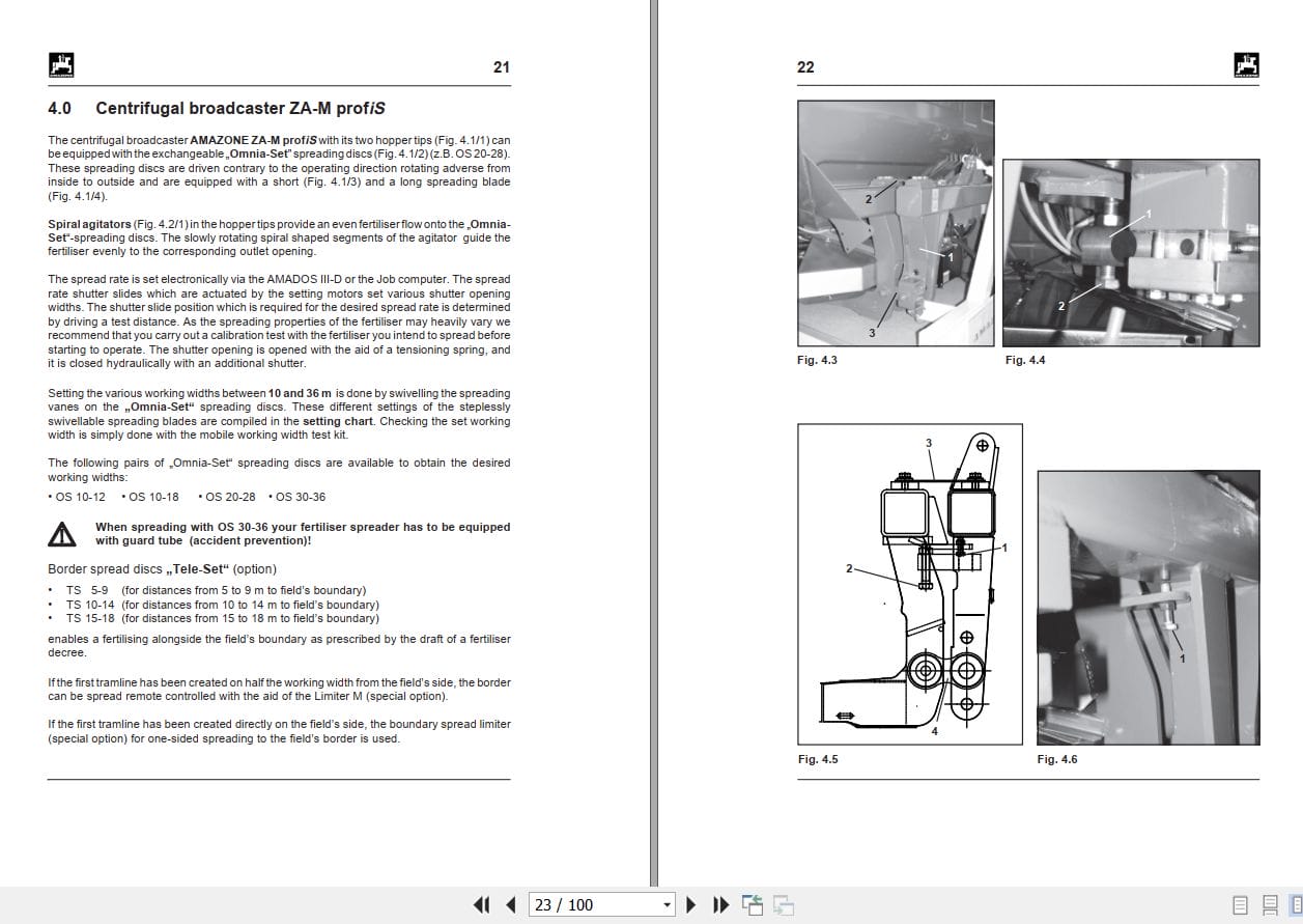 Amazone Centrifugal Broadcaster ZA M Profis Operating Manual MG615 (2)