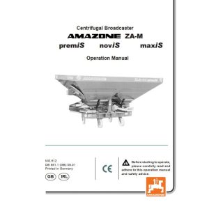 Amazone Centrifugal Broadcaster ZA M premiS Novis Maxis Operating Manual MG612 (1)