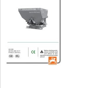 Amazone Centrifugal Broadcaster ZA XW Perfect 502 Operating Manual MG668 (1)