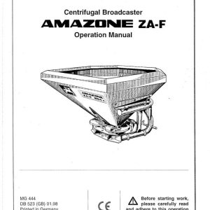 Amazone Centrifugal Broadcasters ZA F Operating Manual MG444 (1)