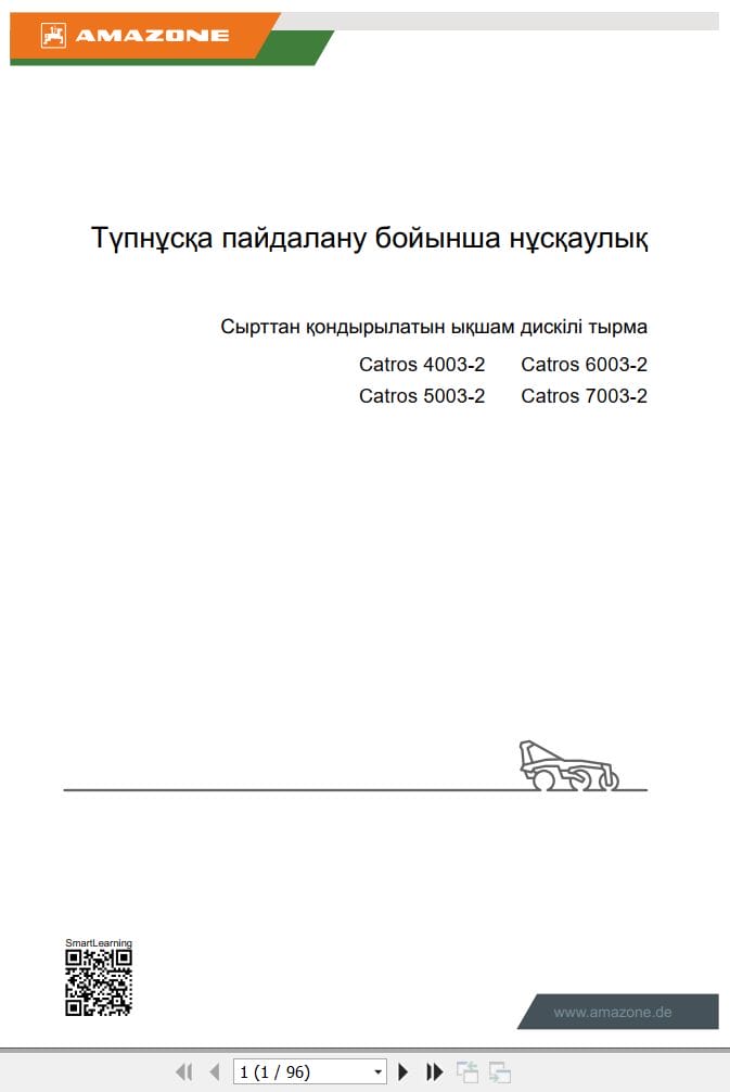 Amazone Cultivator Catros 4003 2 5003 2 6003 2 7003 2 Operating Manual MG6829 KK KZ (1)