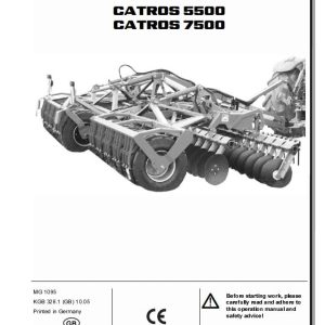 Amazone Cultivator Catros 5500 7500 Operating Manual MG1095 (1)