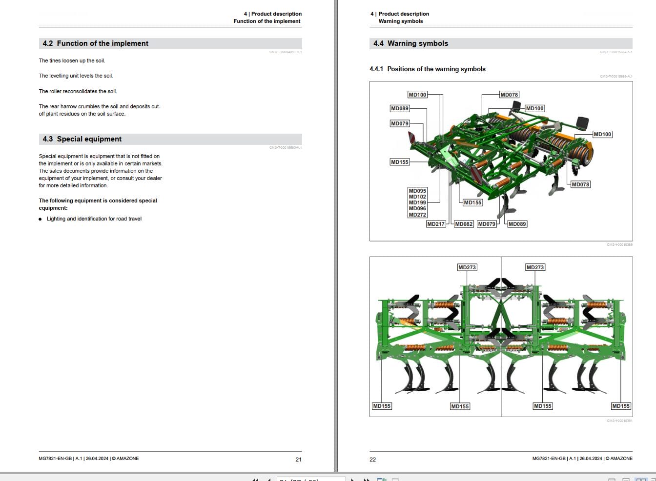 Amazone Cultivator Cenio 4000 2 Operating Manual MG7821 EN GB (2)