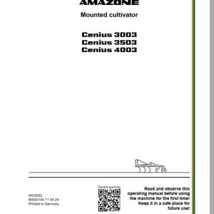 Amazone Cultivator Cenius 3003 3503 4003 Operating Manual MG5552 (1)