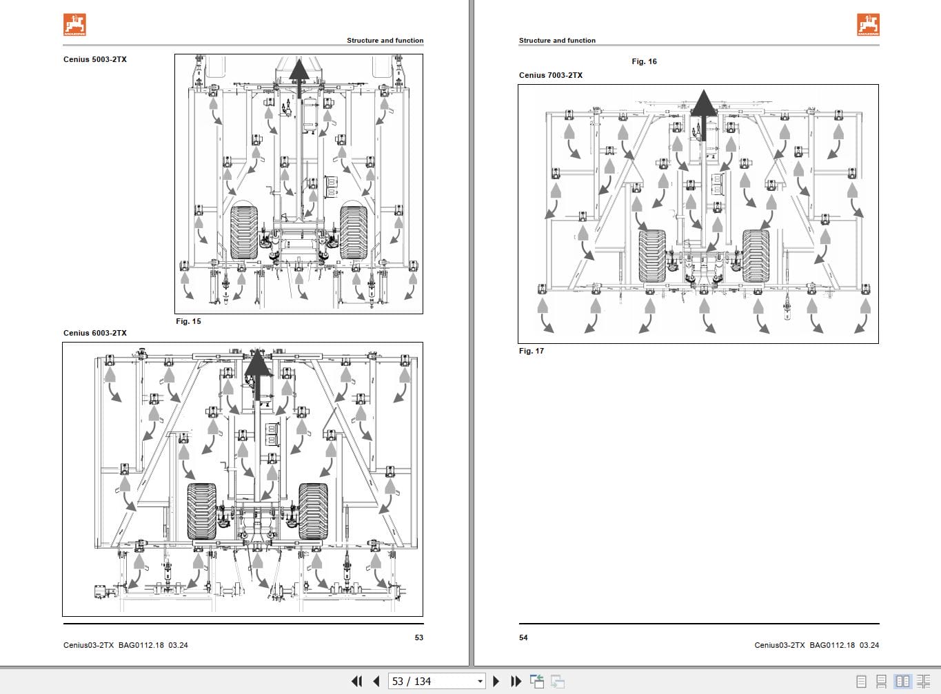 Amazone Cultivator Cenius 4003 2TX 5003 2TX 6003 2TX 7003 2TX Operating Manual MG5103 (2)