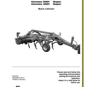 Amazone Cultivator Centaur 3001 4001 Super Operating Manual MG3740 (1)