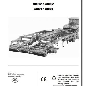 Amazone Cultivator Centaur 3002 40002 5001 6001 Instructions Manual MG1196 (1)