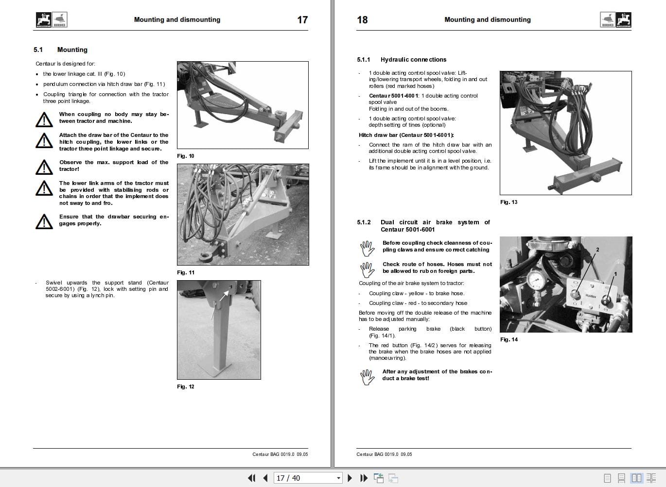 Amazone Cultivator Centaur 3002 40002 5001 6001 Instructions Manual MG1196 (2)