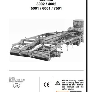Amazone Cultivator Centaur 3002 4002 5001 6001 7501 Operating Manual MG774 (1)
