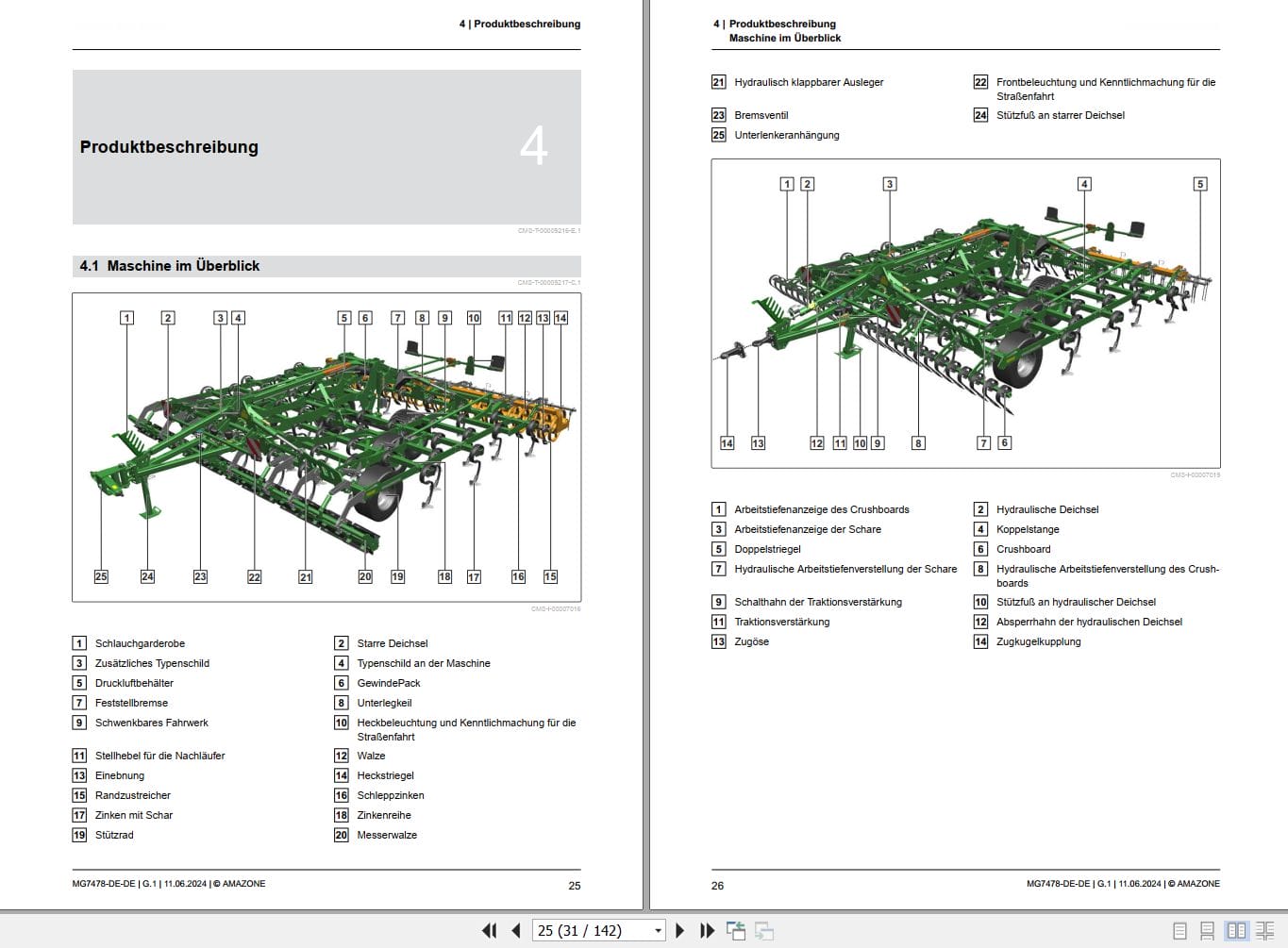 Amazone Cultivator Cobra 6000 2TX 7000 2TX Operating Manual MG7478 DE DE (2)