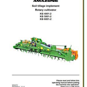 Amazone Cultivator KG 4001 2 5001 2 6001 2 Operating Manual MG4372 (1)