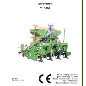 Amazone Deep Loosener TL3000 Instructions Manual MG3500 (1)