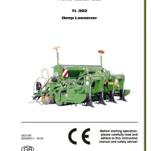 Amazone Deep Loosener TL302 Instructions Manual MG3199 (1)