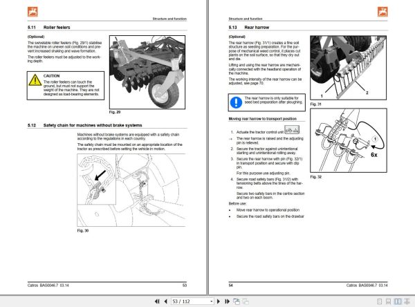 Amazone Disc Cultivator Catros 7501 2T Catros+ 7501 2T Operating Manual Mg2954 (2)