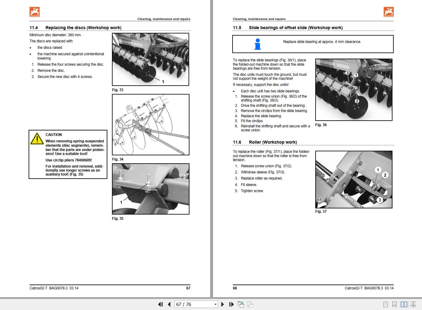 Amazone Disc Cultivator Catros 3002 T 4002 T Operating Manual MG4189 (2)