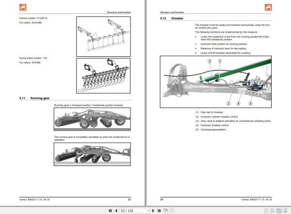 Amazone Disc Cultivator Certos 4001 2Tx 5001 2Tx 6001 2Tx 7001 2Tx Operating Manual Mg5278 (2)