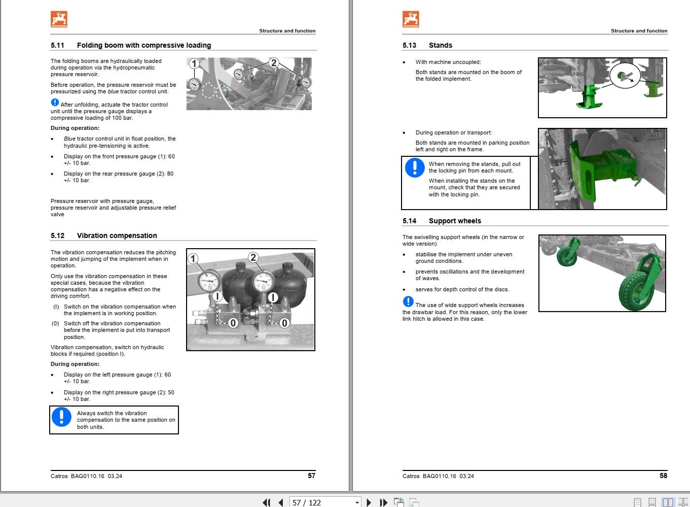 Amazone Disc Harrow Catros 12003 2TS Operating Manual MG5316 (2)