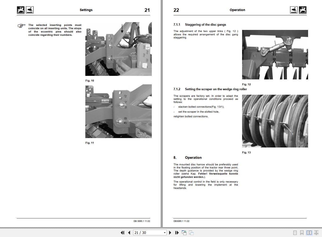 Amazone Disc Harrow Catros 3000 4000 5000 6000 Instructions Manual MG771 (2)