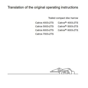 Amazone Disc Harrow Catros 4003 2TS 6003 2TS Operating Manual MG6828 EN II (1)