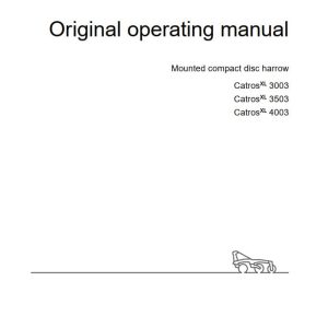 Amazone Disc Harrow Catrosxl 3003 3503 4003 Operating Manual MG6158 EN II (1)