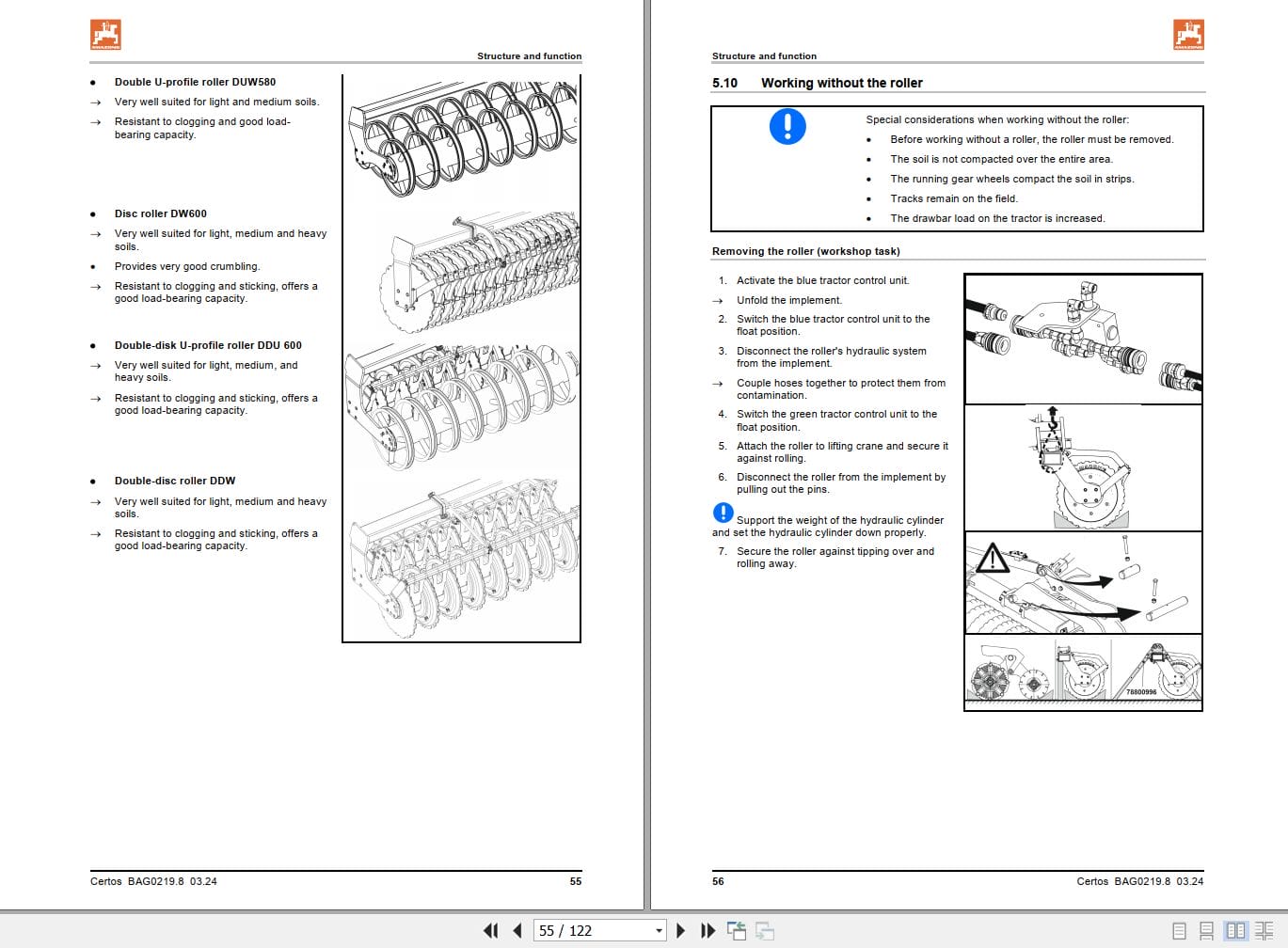 Amazone Disc Harrow Certos 5002 2TX 6002 2TX 7002 2TX Operating Manual MG6905 (2)