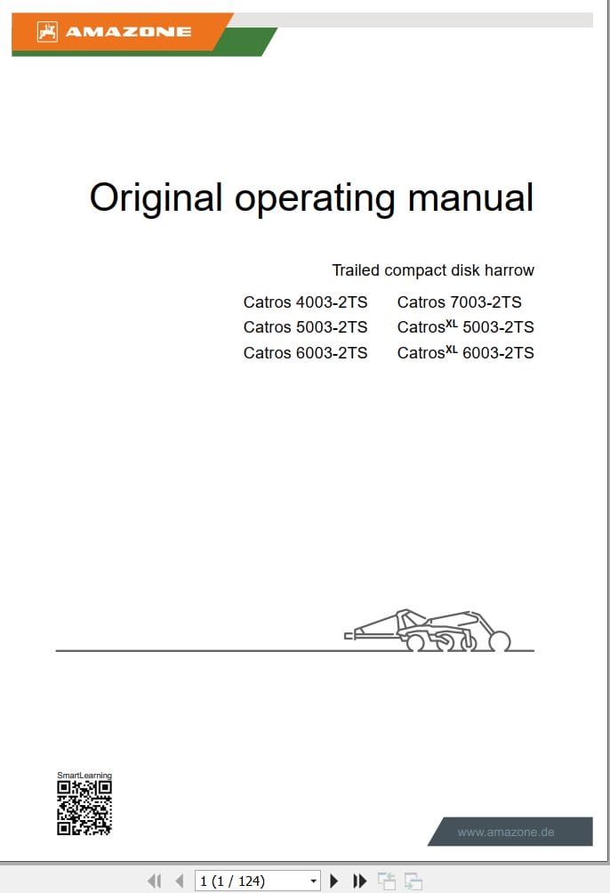 Amazone Disk Harrow Catros 4003 2TS 6003 2TS Operating Manual MG6828 US EN II (1)