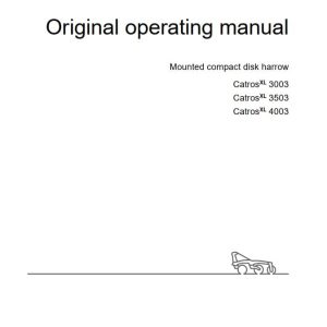 Amazone Disk Harrow Catrosxl 3003 3503 4003 Operating Manual MG6158 US EN II (1)