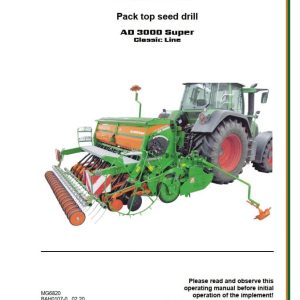 Amazone Drill AD 3000 Super Operating Manual MG6820 (1)